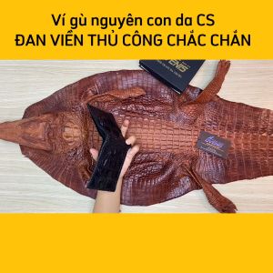 [FREE SHIP] Bóp Da Cá Sấu Đan Viền Thủ Công Cao Cấp [GÙ CÁ SẤU LỚN RẤT BỀN]