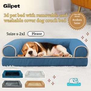 Dog warm sponge pet bed four seasons available square kennel pet kennel sofa summer cool cushion