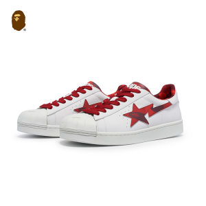 BAPE Skull Sta Womens Casual Shoes Spring Summer Camouflage Star Label Leather Rubber Sole Comfortable Flat Heel Sneakers