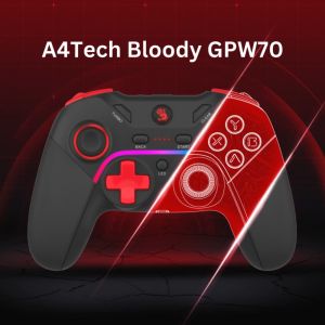 A4Tech Bloody GPW70 Wireless USB Gaming Controller Multi-Platform PC Gamepad Black/White Edition