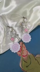 PuRui Exquisite Cute Acrylic Flower Bowknot Love Heart Bag Keychains Trend Backpack Mobile Phone Key Chain Pants Chain Accessory