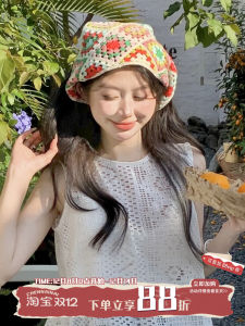 ผ้าพันคอสามเหลี่ยมลายดอกไม้แฮนด์เมดสไตล์เกาหลีสำหรับผู้หญิง ฤดูใบไม้ผลิและฤดูใบไม้ร่วง ผ้าคลุมศีรษะลายดอกไม้สไตล์ชนบท ลายดอกไม้ปักด้วยมือ