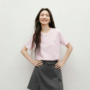 HOPESHOW | Pink Lace Stylish Versatile Slimming Womens T-shirt