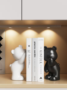 Vicious Bear Bookends Living Room Decorative Accessories Creative Resin Home Decorations Semi-Handmade Nordic Style Bookends