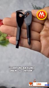 Gantungan Kunci Obeng Plus / Kembang - Minus / Gepeng 2 in 1