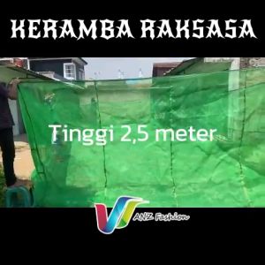 Keramba Raksasa - Keramba ikan waring Kasa Hijau siap pakai ukuran raksasa 15x4x25