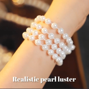 【5M】Simulated Pearl Wedding Decoration White Pearl DIY Handicraft Belly Bead Chain Gift Decoration Artificial Pearl
