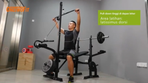 OneTwoFit integrated weightlifting bed multifunctional weightlifting bed bench press barbell bed widened squat rack barbell rack sit-up board