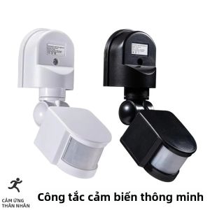 110-240V Cảm Biến Chuyển Động PIR Cảm Biến Ánh Sáng Hồng Ngoại Tự Động 12V Đèn LED Ngoài Trời Công Tắc Phát Hiện Sự Hiện Diện Của Con Người Công Tắc Treo Tường