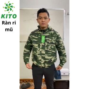 Áo điều hòa KITO chính hãng Nhật BảnÁo có mũ - PIN 30.000MAH + QUẠT 12V ( Tặng túi đá khô )