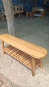 ม้านั่งไม้เต็งแผ่นเดียว ม้านั่งสนาม ม้านั่งยาว เก้าอี้ไม้ เก้าอี้ยาว ม้านั่งกลางแจ้ง เก้าอี้สนาม Bench Chair Wood