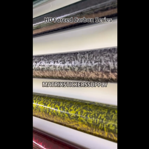 FORGED CARBON FIBER STICKER GLOSSY (152CM-CUSTOM)PELEKAT Stickers STIKER MOTOR VINYL WRAP FILM MOTOR WRAPPING Black