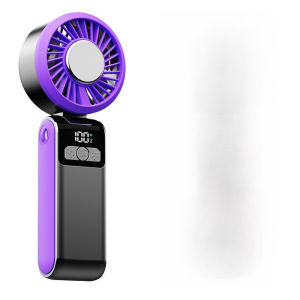 มือถือพับเซมิคอนดักเตอร์จอแสดงผลดิจิตอลพัดลมตั้งโต๊ะระบายความร้อนซุปเปอร์คอนดักเตอร์ประคบน้ําแข็งพัดลมมือถือปุ่มเดียวกลางแจ้ง