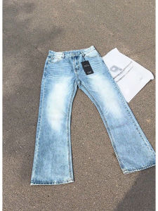 Mens Straight Leg Jeans Mid-Rise High Street Light Blue American Style Summer Fashion Casual Loose Fit Straight Tube Pants