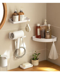 [Local Seller] Nail free No drill Hairdryer Holder Hair dryer rack mounting rack stick on hairdryer rack