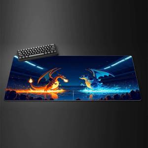 Bandai | Pokemon Charizard Anime Mouse Pad XXL Rubber Desk Mat Keyboard Mousepad 2MM Stitched Edge