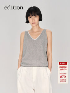 Edition2025 Autumn New Knitted Vest Two-Piece Set E+ Light Life Series Cotton Nylon Blend V-Neck Regular Fit Vest Top