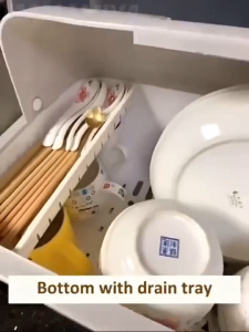 【Clean Store】Plastic Dish Rack With Cover Insect-Proof Dish Storage Box Kitchen Kitchen Racks Organizer For Home
