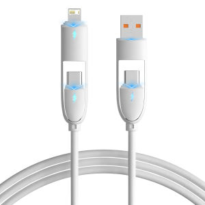 Cáp Sạc Nhanh USB C 240W PD 4 Trong 1 Type C Sang USB C USB A Sang USB-C Dành Cho Điện Thoại Xiaomi Samsung Chất Liệu Silicon Lỏng TPE/TPU