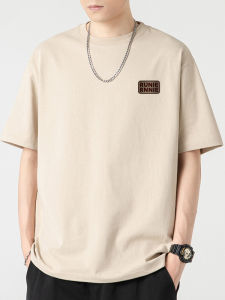 JIANMUJI | Cotton Short Sleeve Round Neck T-shirt