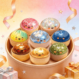Bộ Tranh Kim Cương Huacan 2026 Tranh Thêu Hình Bánh Bao Dễ Thương Bộ Đầy Đủ Dán Đầy Đủ Đá Resin Tròn & Vuông Trang Trí Tường Phong Cách Hiện Đại