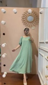 MASAYU LONG DRESS CRINKLE / DASTER BAHAN CRINKLE POLOS TERBARU