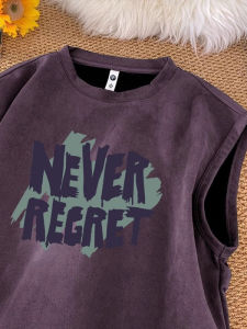 Large Size 300 Pounds Suede Vest Men Summer High Street Trend Loose Basketball Sports Casual Shoulder Sleeveless Tank Top