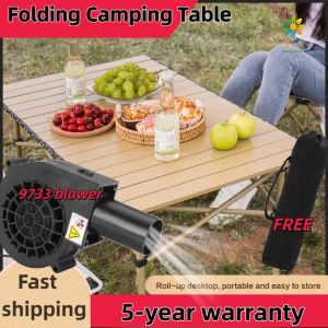 Portable Outdoor Folding Table Set .Aluminum Alloy Camping Picnic BBQ High Strength camping table with blower