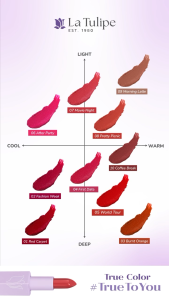 La Tulipe True Color Lipstick Shea Butter UV Filter Hydrate