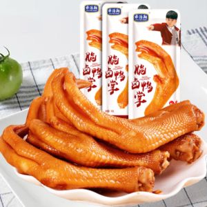 Crispy duck feet 10 packs 60 packs spicy duck feet crispy stewed snack snack 10 60