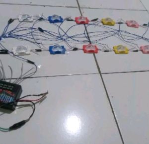 Lampu LED 1 mata alis roda 16 pcs modul kolong kanal bis bak truk speed banyak mode otomatis running