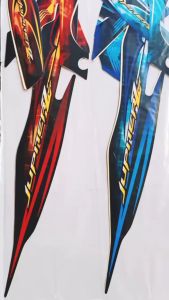 STIKER STRIPING LIS LES BODY MOTOR JUPITER Z 2008 2009 CW HITAM MERAH