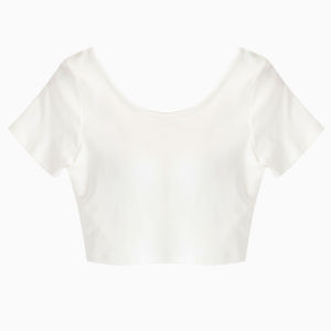 เสื้อยืดยูนิฟอร์มโยคะแขนสั้นฤดูร้อนสำหรับผู้หญิง ทรงเข้ารูป ระบายอากาศได้ดี แห้งเร็ว ดูดซับเหงื่อ ยืดหยุ่นสูง เสื้อผ้าออกกำลังกาย