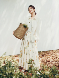 edition | Autumn Floral Print Maxi Skirt