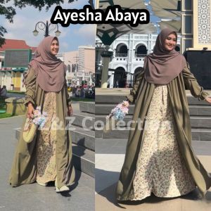 COD | Ayesha Abaya by Z&Z Collection (Abaya kombinasi Longcardy jahit menyatu)