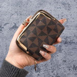 Cross border European and American womens wallet new printed womens short clip zero wallet 30% off versatile womens student w