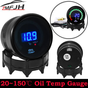 Vehicle Meter 20~150 ℃ Digital Oil Temp Gauge 2 52mm Oil Temperature Meter with Sensor 1/8NPT for Universal 12V Racing Car