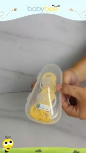 Babybee 2 Pieces Silicone Pacifier with Holder and Case 2 Pack Baby Soother Infant Pacifier