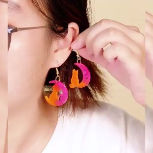 Bộ Khuôn Làm Khuyên Tai Silicon Hình Thỏ Phục Sinh Trứng Trái Tim Nấm Lọ Hoa Lâu Đài - Dụng Cụ Tự Làm Đồ Trang Sức Làm Mặt Dây Chuyền Móc Khóa