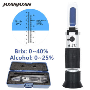 Handheld Salinity Refractometer 0-10% Seawater Salinity Hydrometer ATC Measuring Tool