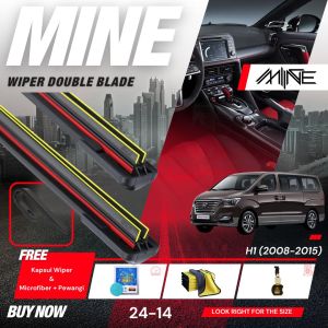 Wiper Frameless Double Blade HYUNDAI H1 1 Pasang FREE BONUS