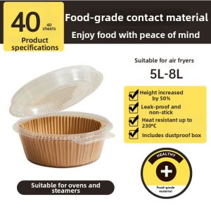 COOKER KING | Air Fryer Dedicated Paper High Sided Baking Pad Oil Absorbing Paper