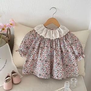 Váy Bé gái phong cách Hàn Quốc 0-5 tuổi mùa Xuân thu Hồ Châu Zhili quần áo trẻ em bé gái hoa dễ thương