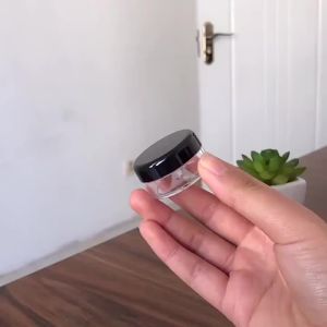 5/10 Chiếc 5Ml Nhựa Trong Suốt Đính Hạt Hộp Bảo Quản Tròn Nhỏ Lọ Đựng Trang Sức Trang Điểm Tổ Chức Đáy Hộp Đựng