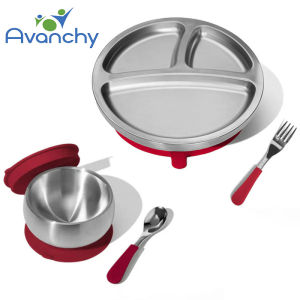 Baby Feeding Training Meal Plate with Suction Base