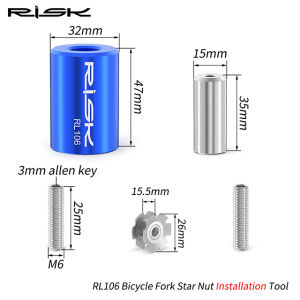 RISK Bike Bicycle Fork Star Nut Removal and Installation Driver Tool Repair Installer 1-1/8”28.6mm Pressfit Fork Steerer Tool