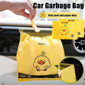 6PCS Fashion Cartoon Car Trash Bag Self-Adhesive Garbage Bag Leakproof Rubbish Holder Auto Home Outdoor Portable Disposable Bag
