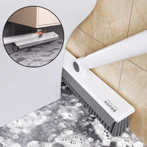 Floor Cleaning Brush Bathroom Windows Wall Tile Wiper Brush Long Handle 2 in 1 Scrubber Brush Floor Srubber Shower Cleaning Tool