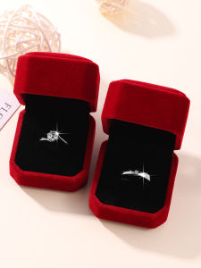 Couples Diamond Wedding Rings Set Fake Diamond Engagement Ceremony Rings Bridal Couple Rings Adjustable round Shape Rings