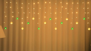 🟩Lampu Raya LED Ketupat 4m 96LED Hari Raya Decoration light 4M Curtain Fairy Light Lampu Ketupat Led Ramadan Decoration